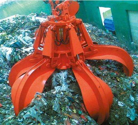 电动液压抓斗作业现场